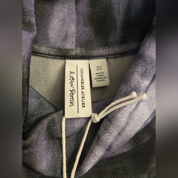 & Other Stories - Purple Long Sleeve Mock Neck Bodycon Dress - Picture 4 of 5